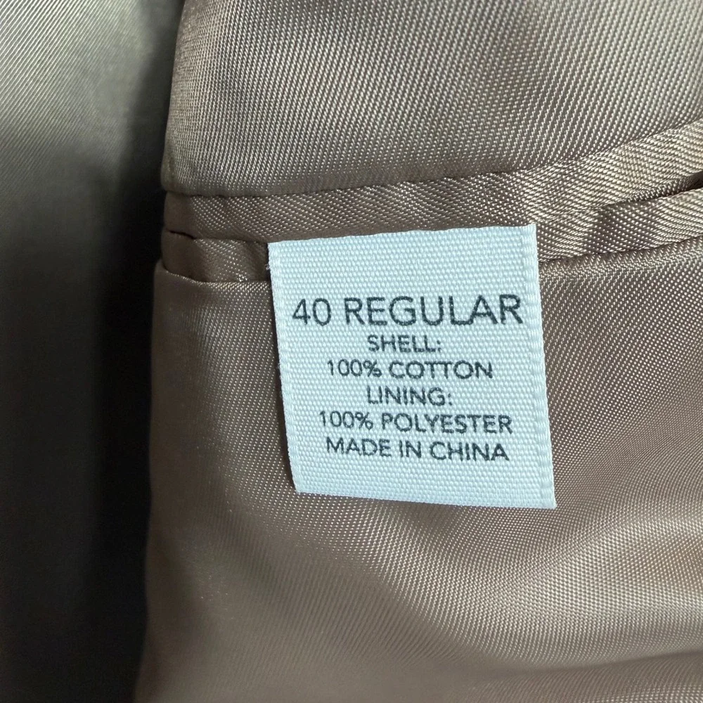 Saddlebred Mens Corduroy Blazer Sport Coat Tan Brown Two Button Jacket 42R